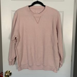 Pink Waffle Knit Sweater